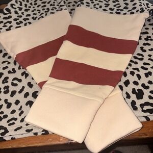 BiBi‎ Women's Animal Print Sweatshirt Top Red Sleeve Stripes Collared, Size S/M/